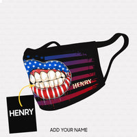 Thumbnail for Personalized Dog Gift Idea - American Flag 1 For Dog Lovers - Cloth Mask