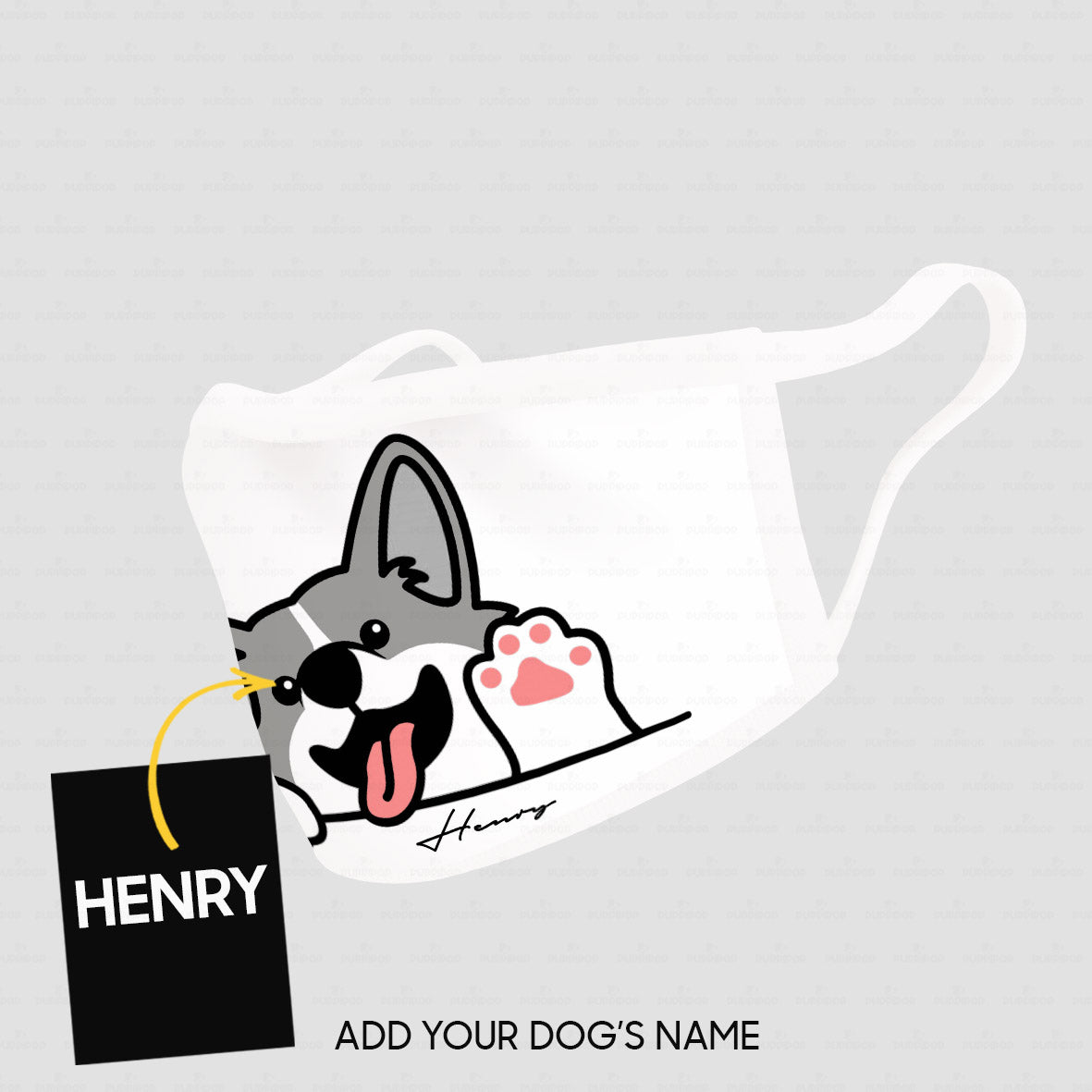 Personalized Dog Gift Idea - Corgi Face For Dog Lovers - Cloth Mask