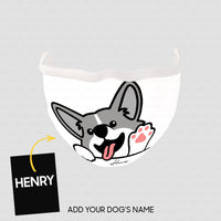 Thumbnail for Personalized Dog Gift Idea - Corgi Face For Dog Lovers - Cloth Mask