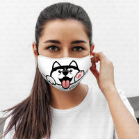 Thumbnail for Personalized Dog Gift Idea - Husky Face For Dog Lovers - Cloth Mask