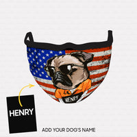 Thumbnail for Personalized Dog Gift Idea - American Flag 7 For Dog Lovers - Cloth Mask