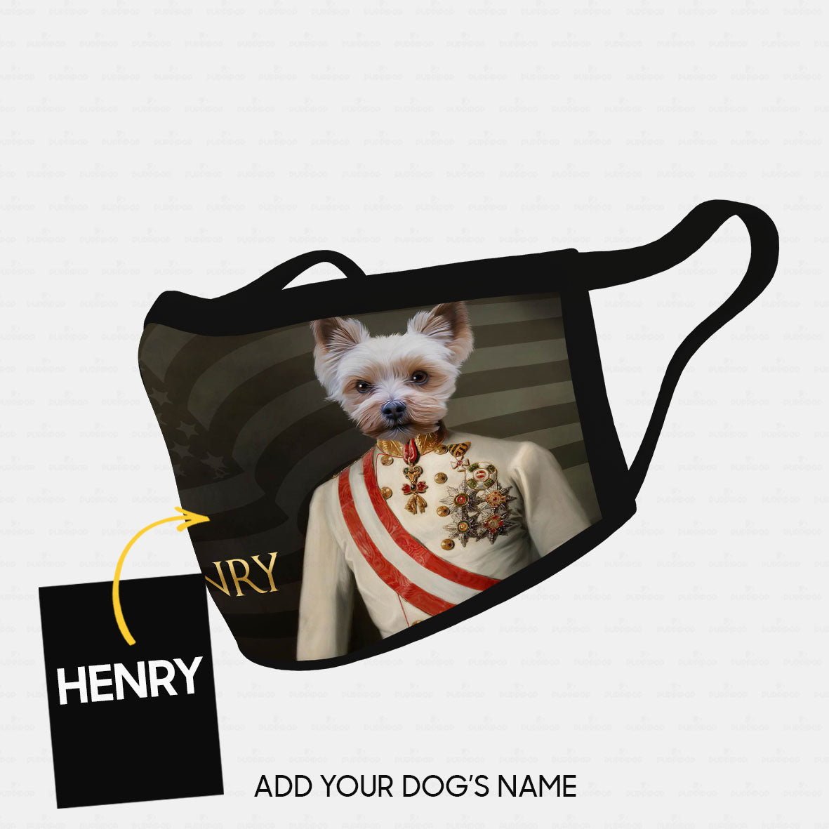 Personalized Dog Gift Idea - Royal Dog's Portrait 8 For Dog Lovers - Cloth Mask