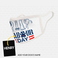 Thumbnail for Personalized Dog Gift Idea - Happy Labor Day With Tools For Dog Lovers - Cloth Mask