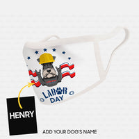 Thumbnail for Personalized Dog Gift Idea - Happy Labor Day Rocking Dog Worker For Dog Lovers - Cloth Mask