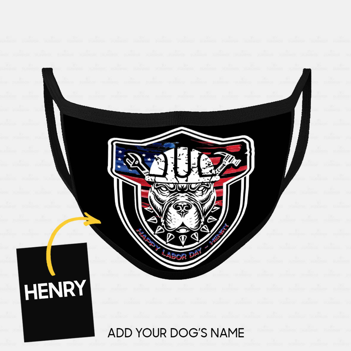 Personalized Dog Gift Idea - Happy Labor Day Cool Dog For Dog Lovers - Cloth Mask