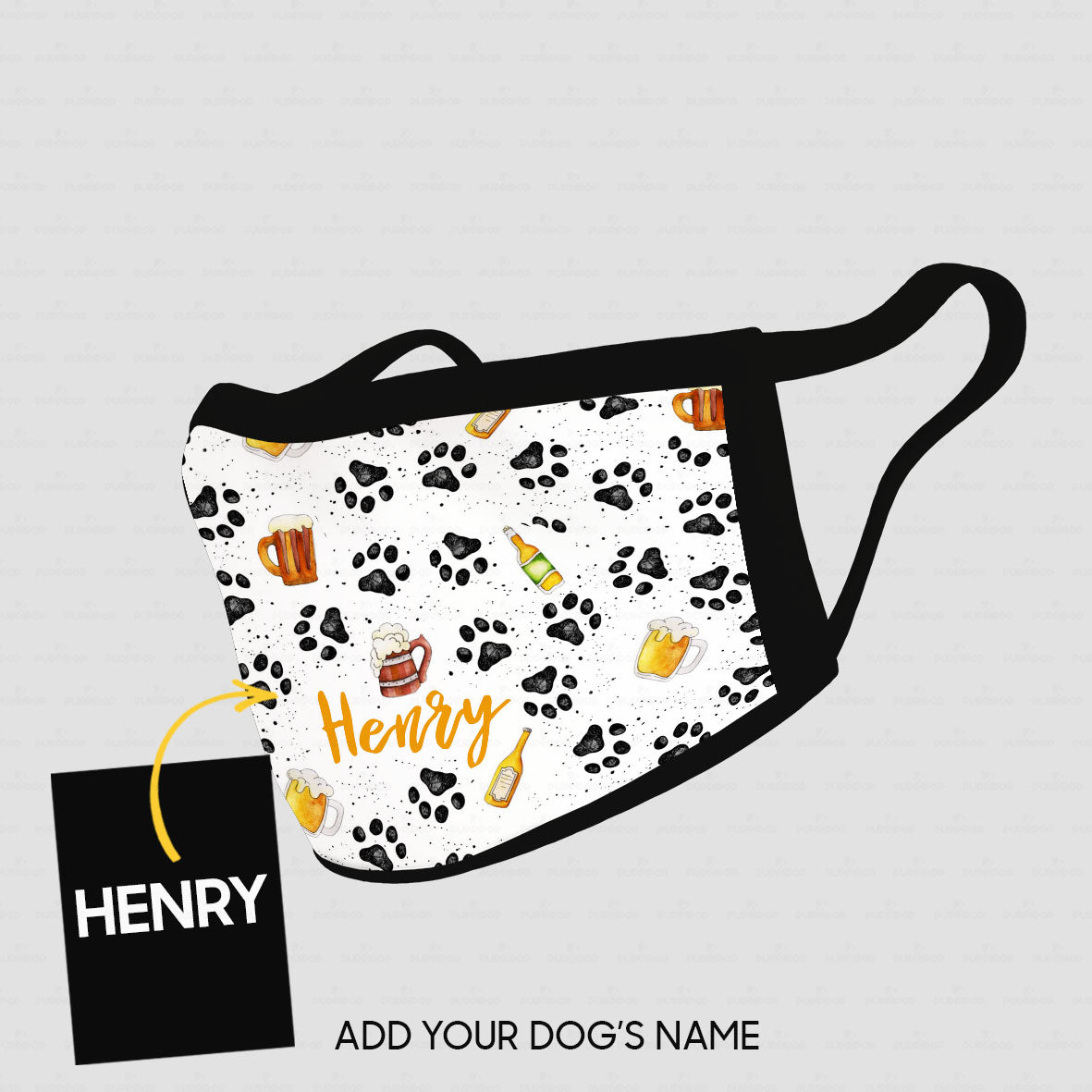 Personalized Dog Gift Idea - Dog Paws 3 For Dog Lovers - Cloth Mask