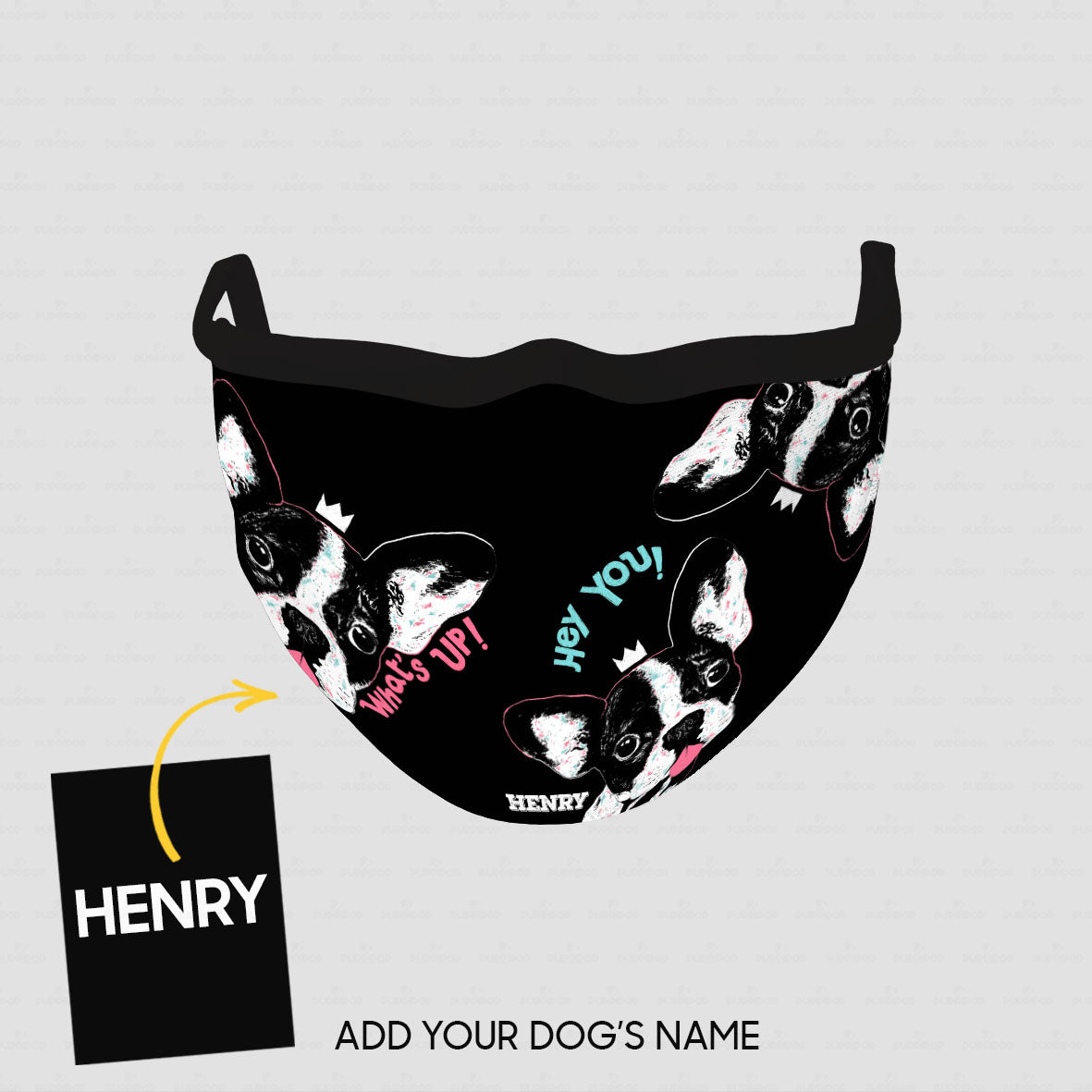 Personalized Dog Gift Idea - Hey You What's Up For Dog Lovers - Cloth Mask