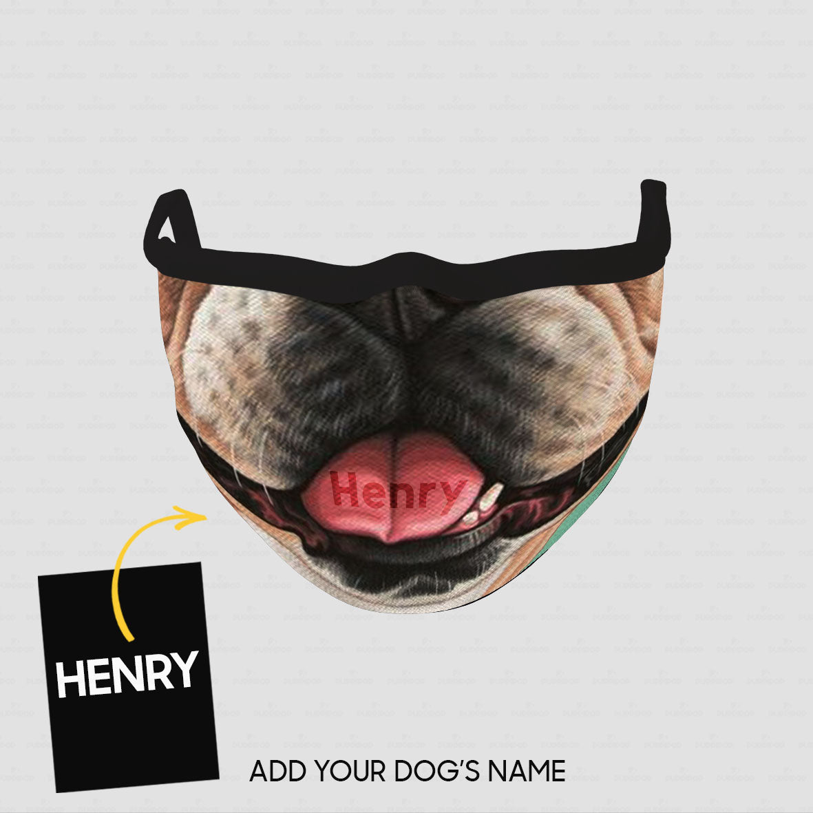 Personalized Dog Gift Idea - Just A Bull Dog's Tongue For Dog Lovers - Cloth Mask