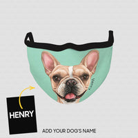 Thumbnail for Personalized Dog Gift Idea - Just A Full Bull Dog's Face For Dog Lovers - Cloth Mask