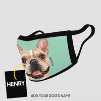 Thumbnail for Personalized Dog Gift Idea - Just A Full Bull Dog's Face For Dog Lovers - Cloth Mask