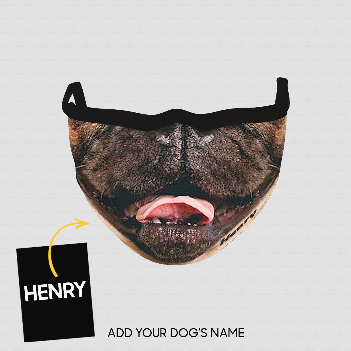 Personalized Dog Gift Idea - Just A Pug's Tongue For Dog Lovers - Cloth Mask