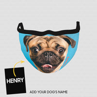 Thumbnail for Personalized Dog Gift Idea - Just A Full Pug's Face For Dog Lovers - Cloth Mask
