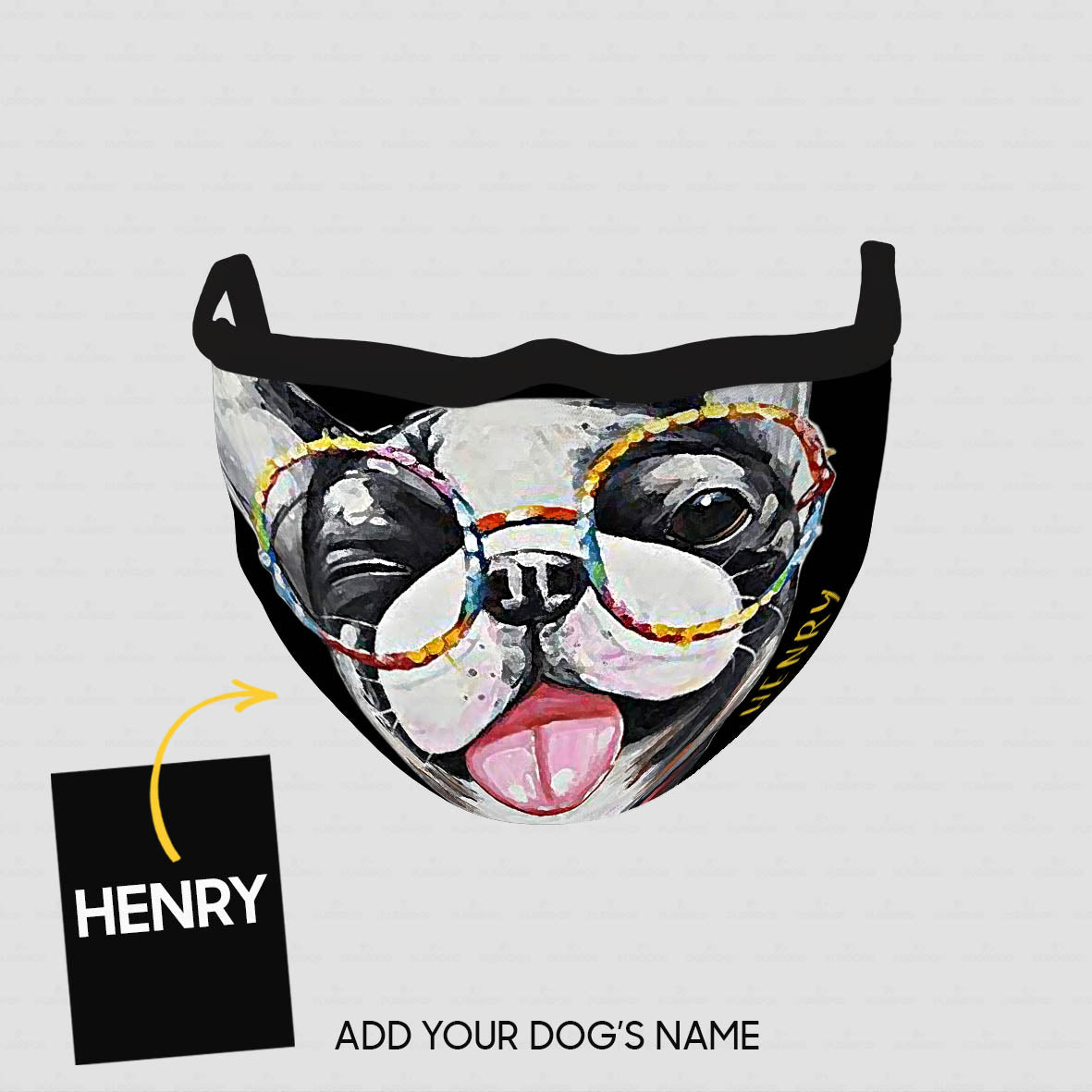 Personalized Dog Gift Idea - Winking Dog For Dog Lovers - Cloth Mask