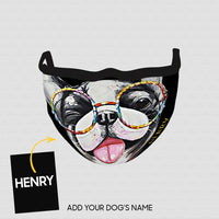 Thumbnail for Personalized Dog Gift Idea - Winking Dog For Dog Lovers - Cloth Mask