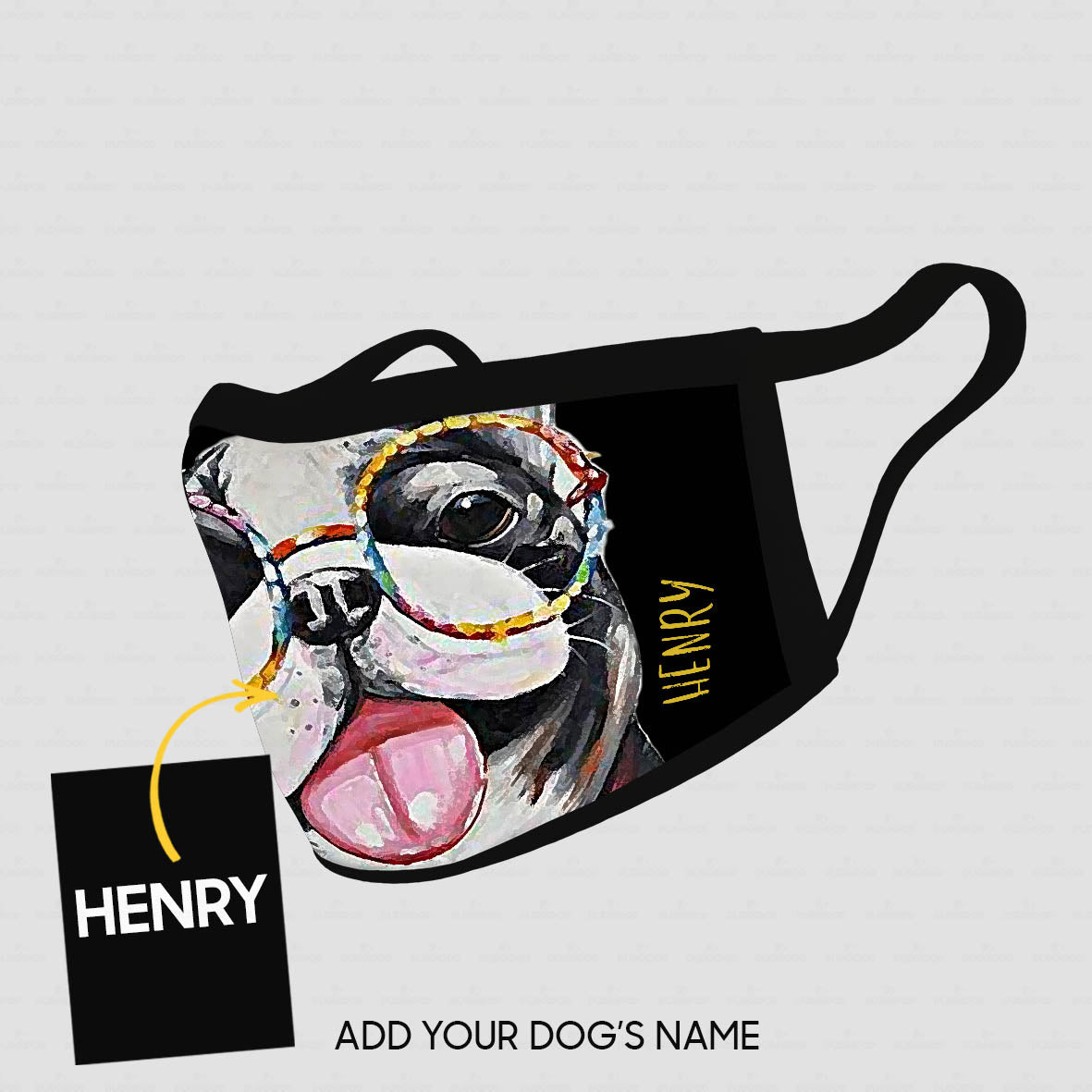 Personalized Dog Gift Idea - Winking Dog For Dog Lovers - Cloth Mask