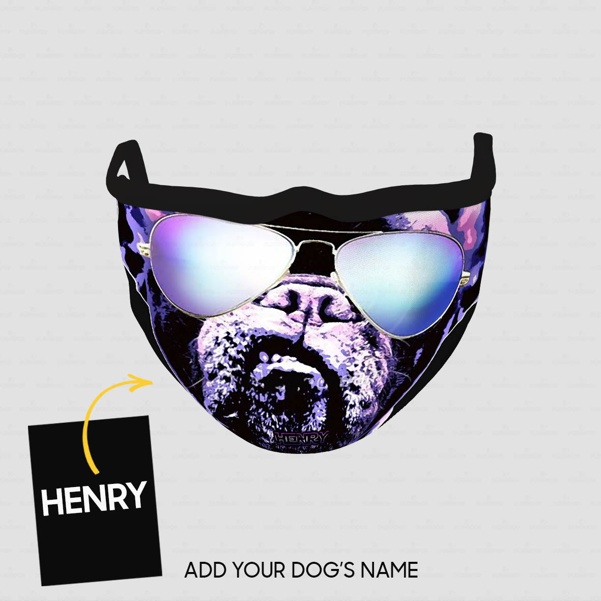 Personalized Dog Gift Idea - Dog With Mocking Smile For Dog Lovers - Cloth Mask
