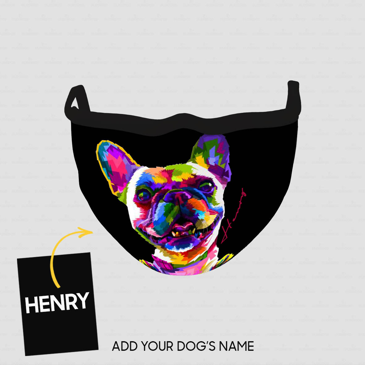 Personalized Dog Gift Idea - Dog With Mixed Colors For Dog Lovers - Cloth Mask