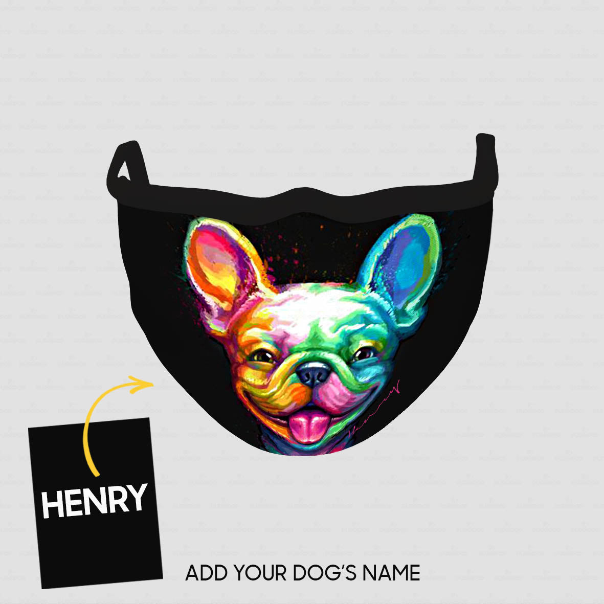 Personalized Dog Gift Idea - Dog With Many Colors For Dog Lovers - Cloth Mask