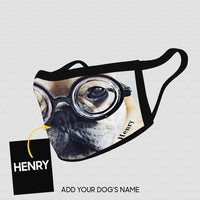 Thumbnail for Personalized Dog Gift Idea - Dog With Nobita Glasses For Dog Lovers - Cloth Mask