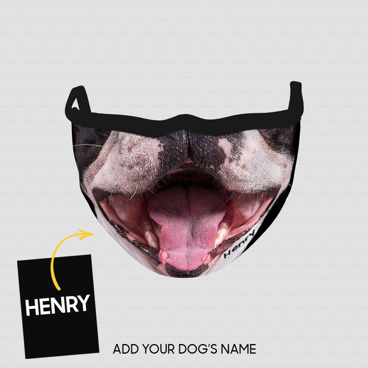 Personalized Dog Gift Idea - Surprised Bull Dog Zoom In For Dog Lovers - Cloth Mask