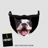 Thumbnail for Personalized Dog Gift Idea - Surprised Bull Dog For Dog Lovers - Cloth Mask
