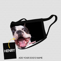 Thumbnail for Personalized Dog Gift Idea - Surprised Bull Dog For Dog Lovers - Cloth Mask