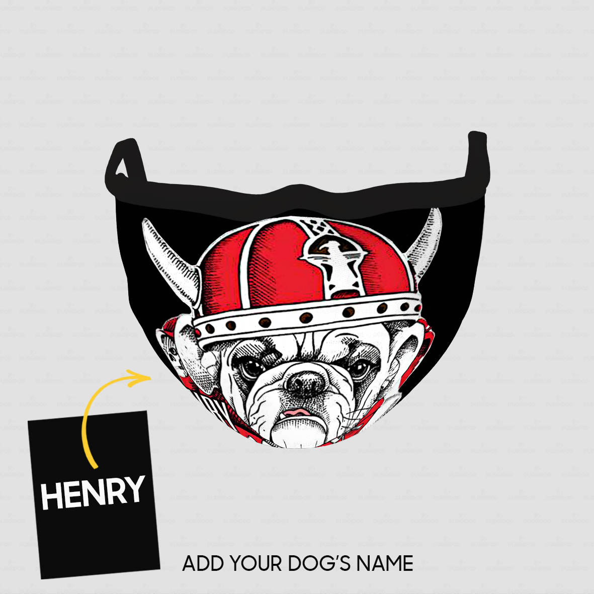 Personalized Dog Gift Idea - Dog With Red Hat For Dog Lovers - Cloth Mask