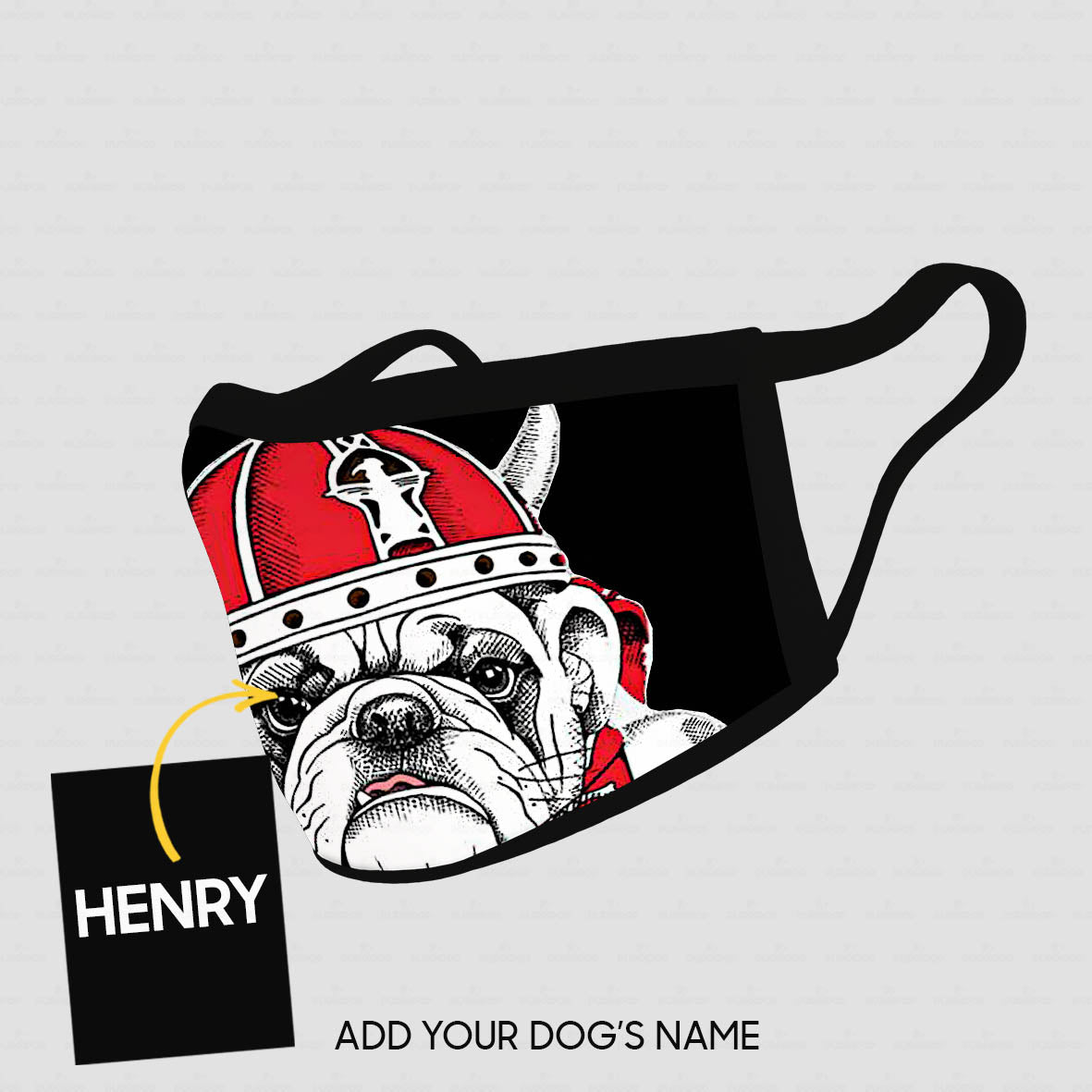 Personalized Dog Gift Idea - Dog With Red Hat For Dog Lovers - Cloth Mask