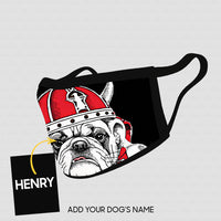 Thumbnail for Personalized Dog Gift Idea - Dog With Red Hat For Dog Lovers - Cloth Mask