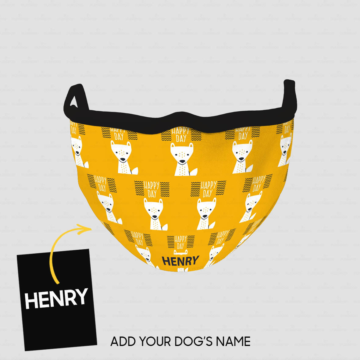 Personalized Dog Gift Idea - Happy Day For Dog Lovers - Cloth Mask