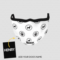 Thumbnail for Personalized Dog Gift Idea - Dogs In A Paw Circle For Dog Lovers - Cloth Mask