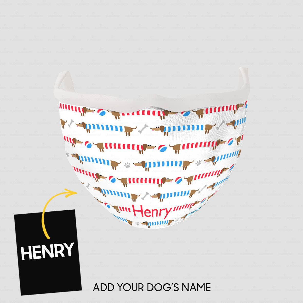 Personalized Dog Gift Idea - Dogs With Balls For Dog Lovers - Cloth Mask