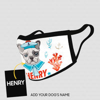 Thumbnail for Personalized Dog Gift Idea - Sailor Dog In Black Straps For Dog Lovers - Cloth Mask