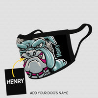 Thumbnail for Personalized Dog Gift Idea - Angry Dog With Fangs For Dog Lovers - Cloth Mask