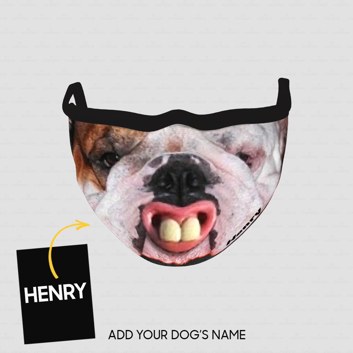 Personalized Dog Gift Idea - Dog With Rabbit Teeth For Dog Lovers - Cloth Mask