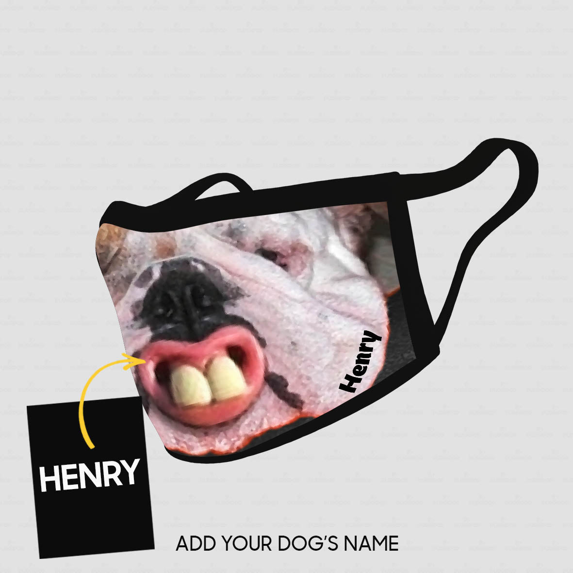 Personalized Dog Gift Idea - Dog With Rabbit Teeth For Dog Lovers - Cloth Mask