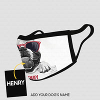 Thumbnail for Personalized Dog Gift Idea - Cool Dog With Red Sunglasses For Dog Lovers - Cloth Mask