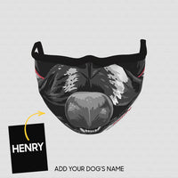 Thumbnail for Personalized Dog Gift Idea - Cool Dog With Red Sunglasses Zoom In For Dog Lovers - Cloth Mask