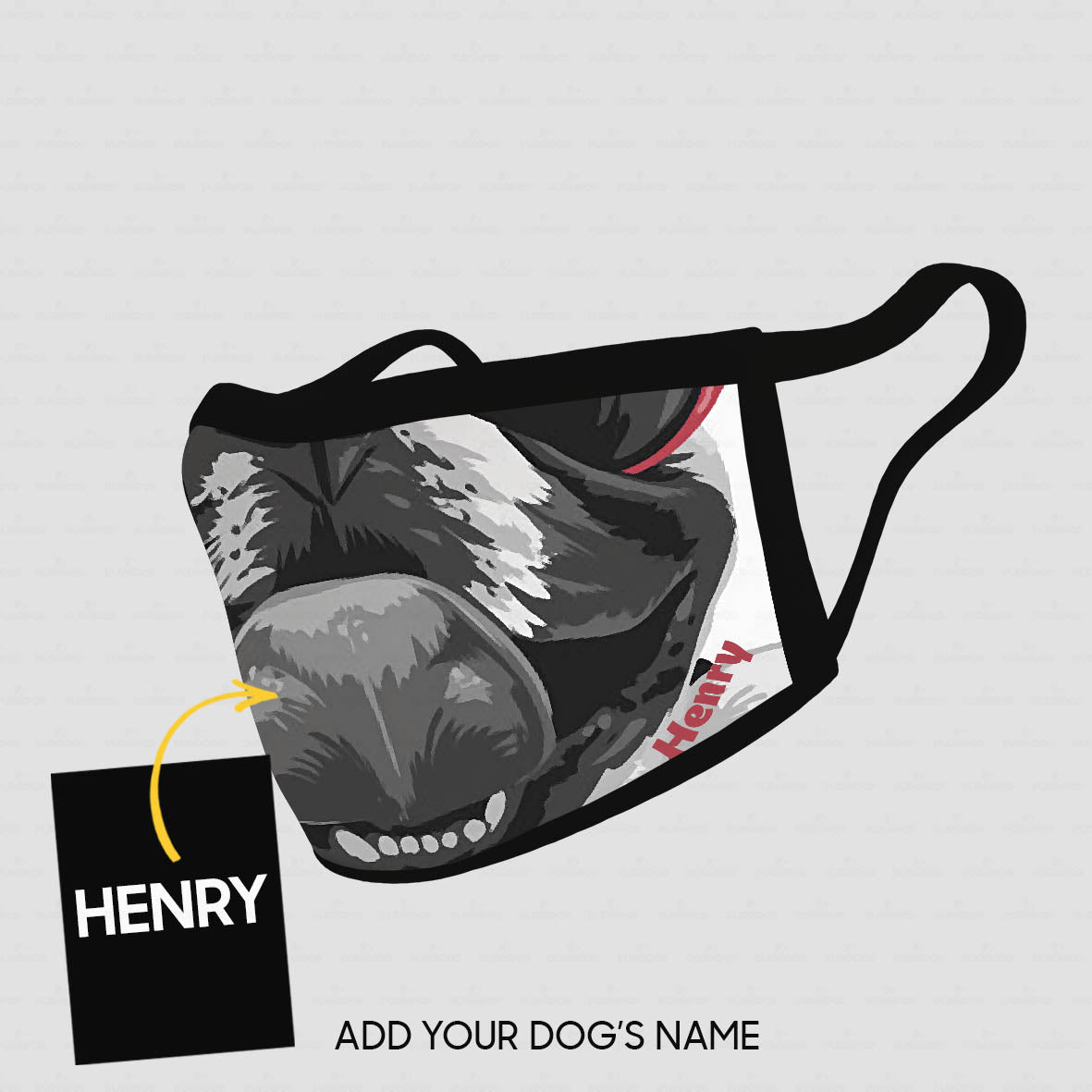 Personalized Dog Gift Idea - Cool Dog With Red Sunglasses Zoom In For Dog Lovers - Cloth Mask