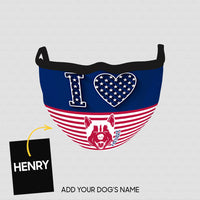 Thumbnail for Personalized Dog Gift Idea - I Love Dog In Half Below For Dog Lovers - Cloth Mask