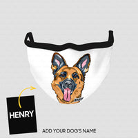 Thumbnail for Personalized Dog Gift Idea - Shepherd Alone For Dog Lovers - Cloth Mask