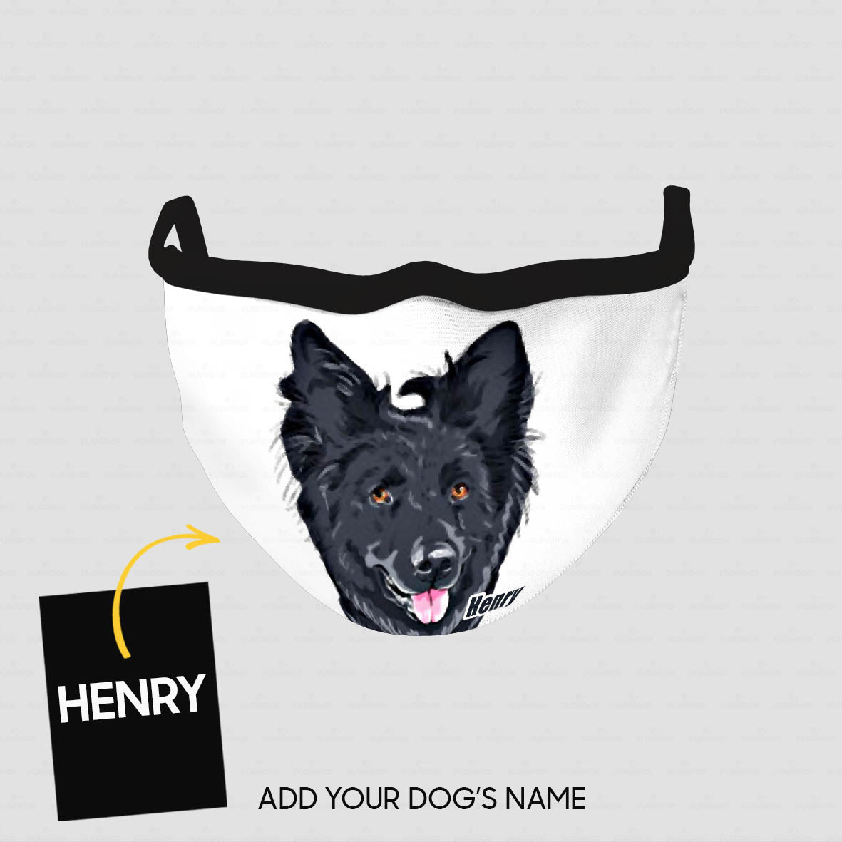 Personalized Dog Gift Idea - Black Shepherd Alone For Dog Lovers - Cloth Mask