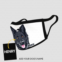 Thumbnail for Personalized Dog Gift Idea - Black Shepherd Alone For Dog Lovers - Cloth Mask