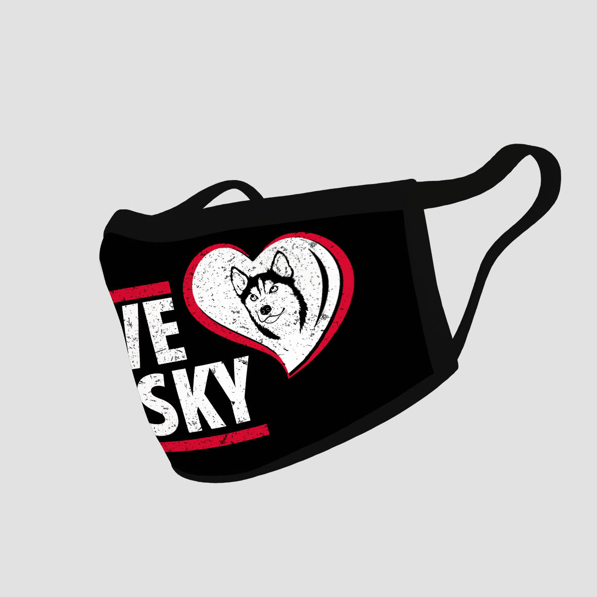 Dog Gift Idea - Love Husky For Dog Lovers - Cloth Mask