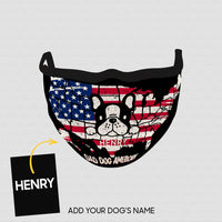 Thumbnail for Personalized Dog Gift Idea - Dad Dog American For Dog Lovers - Cloth Mask