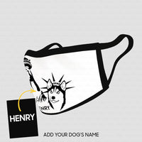 Thumbnail for Personalized Dog Gift Idea -The Statue Of Liberty Husky For Dog Lovers - Cloth Mask