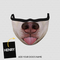 Thumbnail for Personalized Dog Gift Idea - Samoyed Tongue Out Zoom In For Dog Lovers - Cloth Mask