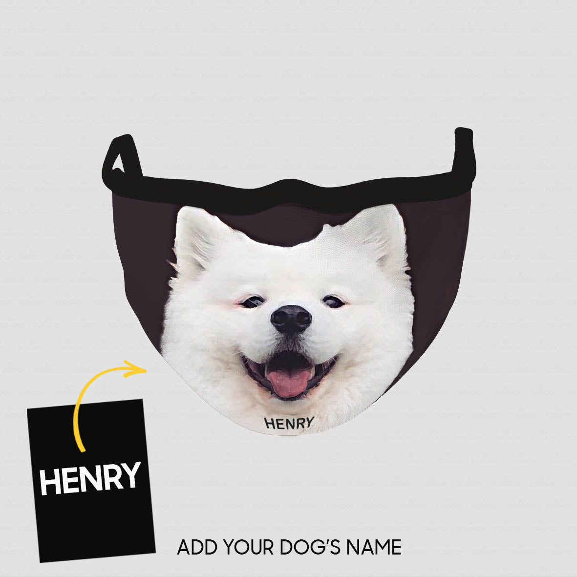 Personalized Dog Gift Idea - Samoyed The Whole Cute Face For Dog Lovers - Cloth Mask