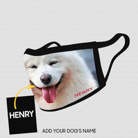 Thumbnail for Personalized Dog Gift Idea - Samoyed Cute Smiling Face For Dog Lovers - Cloth Mask
