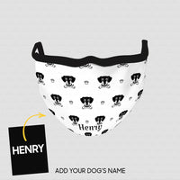 Thumbnail for Personalized Dog Gift Idea - Dogs With Paw Patterns For Dog Lovers - Cloth Mask